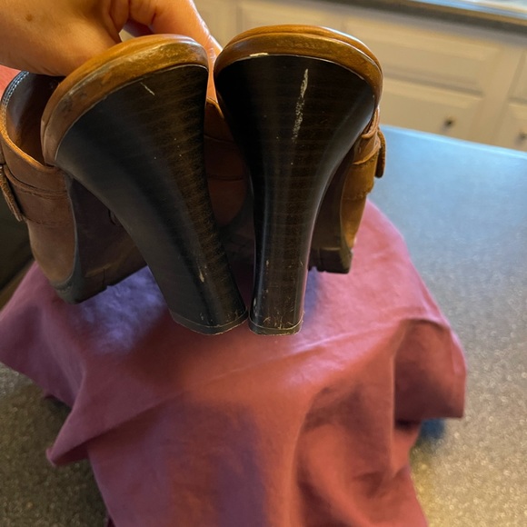 Boc Born Concept Joy Mules Brown Leather Buckle - Picture 10 of 13